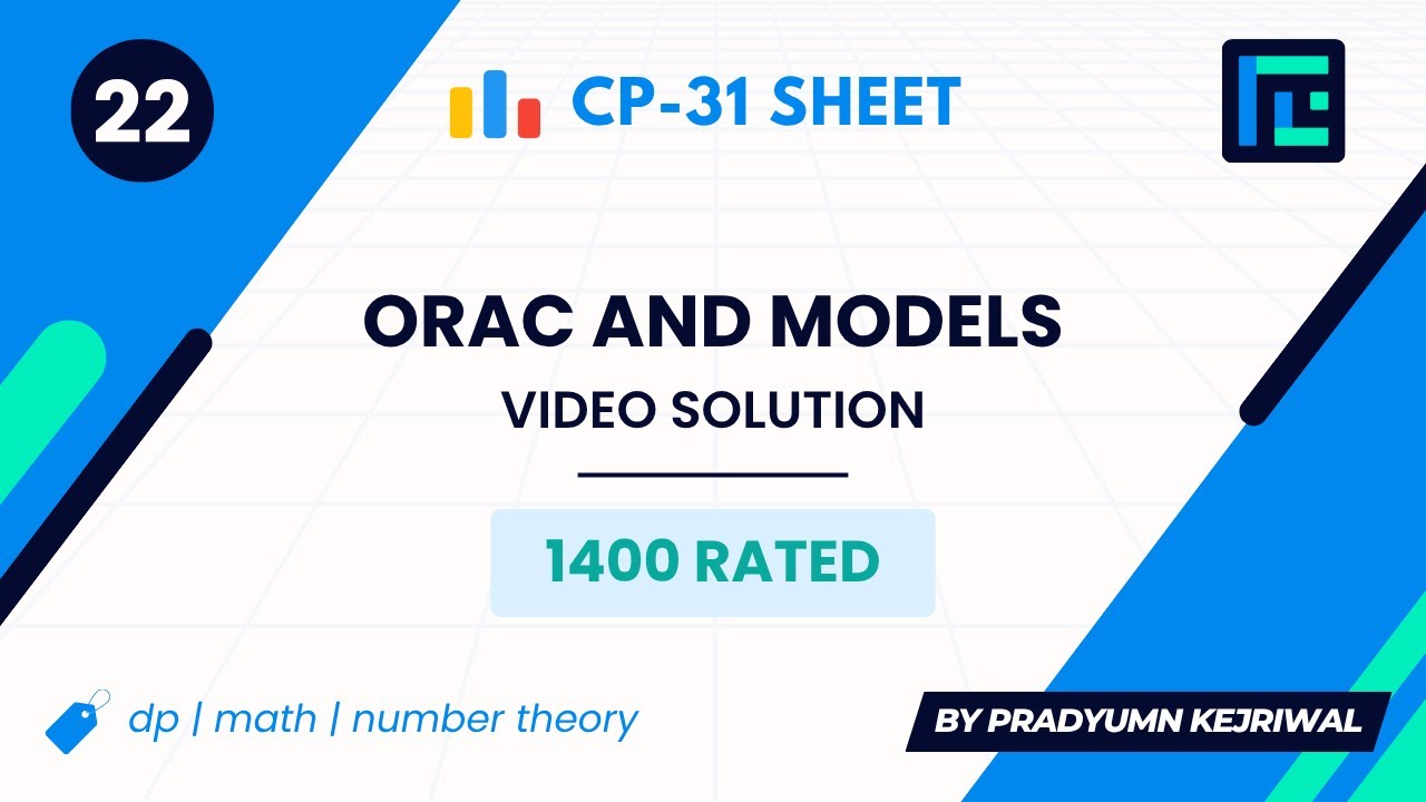 #22 Orac and Models | Video Solution | 1400 Rated | TLE CP-31 Sheet | Best Codeforces Problems