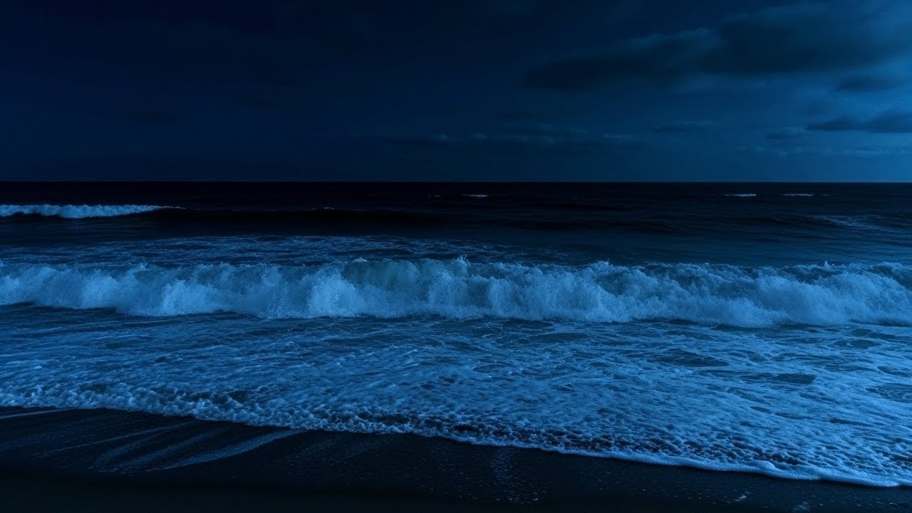Quiet Mind Ocean Ambience // Sleep Aid for Overthinking (Black Screen)