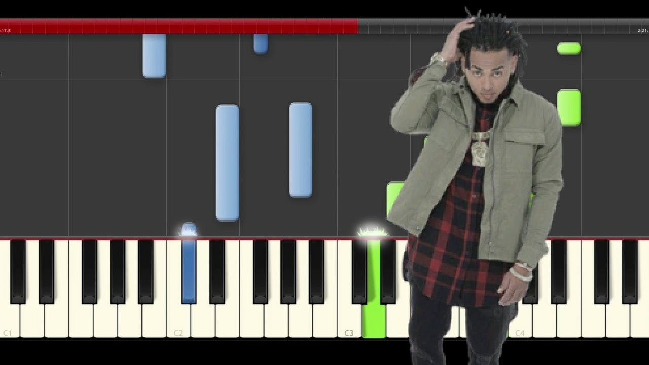 Ozuna Tu Foto Piano Midi tutorial Sheet app Cover Karaoke