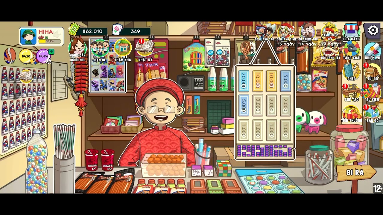 Mua xập tiệm chú cơm tuổi thơ trong trò chơi trở về tuổi thơ nha#games #trovetuoitho #xuhuongyoutube