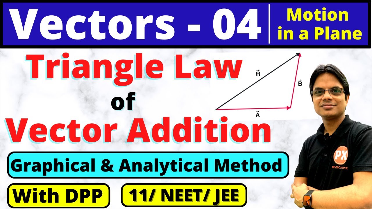 Vectors Class 11 Physics | L-4 | Ch-4 |Motion in a Plane |Triangle Law of Vector Addition |NEET/JEE