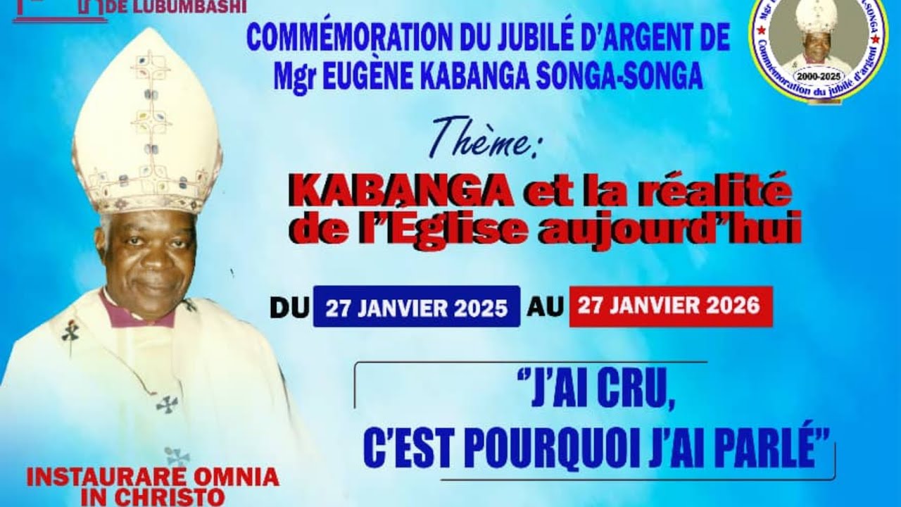 JUBILE MONSEIGNEUR EUGENE KABANGA SONGA-SONGA DANS LE SECTEUR RURAL A FUNGURUME CE 26 JUIN 2025