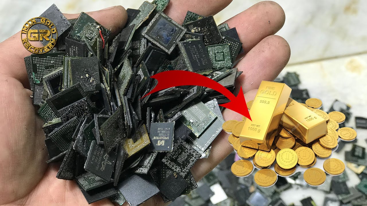 Извлечение золота из мобильных телефонов Big ic Chips | Золото от Mobile ic Chips |