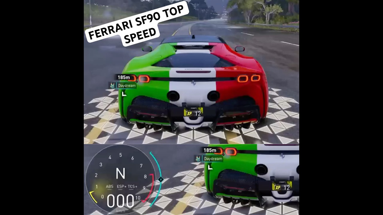 Testing the top speed on the Ferrari SF90 - The Crew Motorfest #thecrewmotorfest #ferrari #gaming