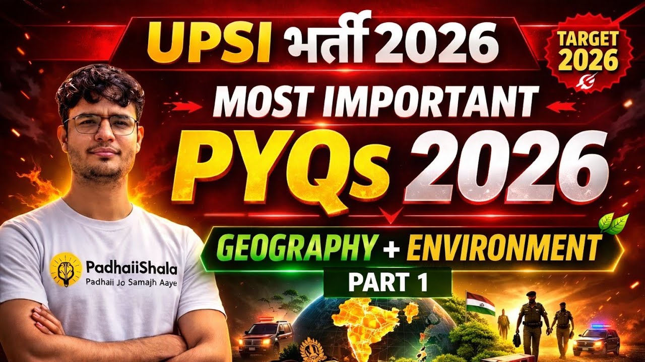 UPSI Geography & Environment PYQs 2026 | Previous Year Questions | Mohak Singh | PRAHAAR