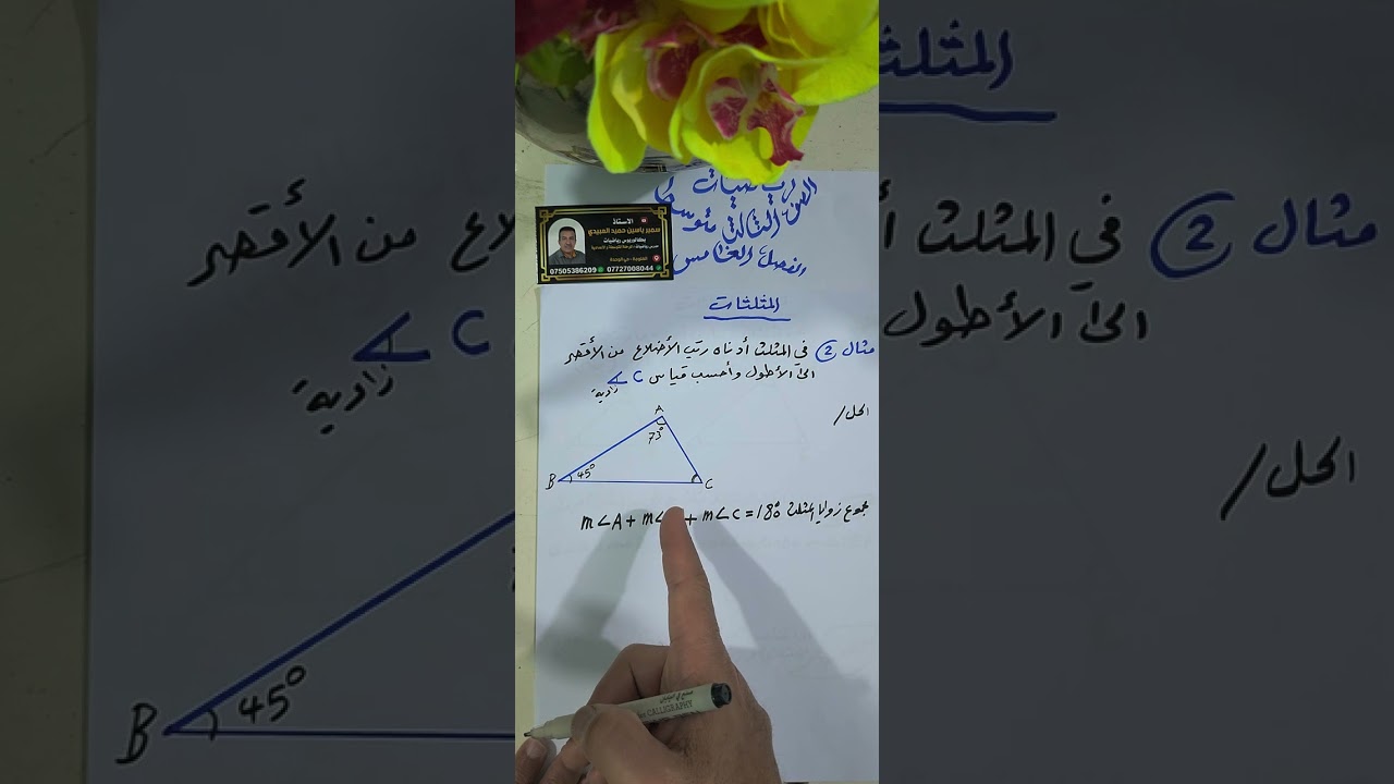 رياضيات الصف الثالث متوسط/الفصل الخامس/المثلثات/صفحة 116_119