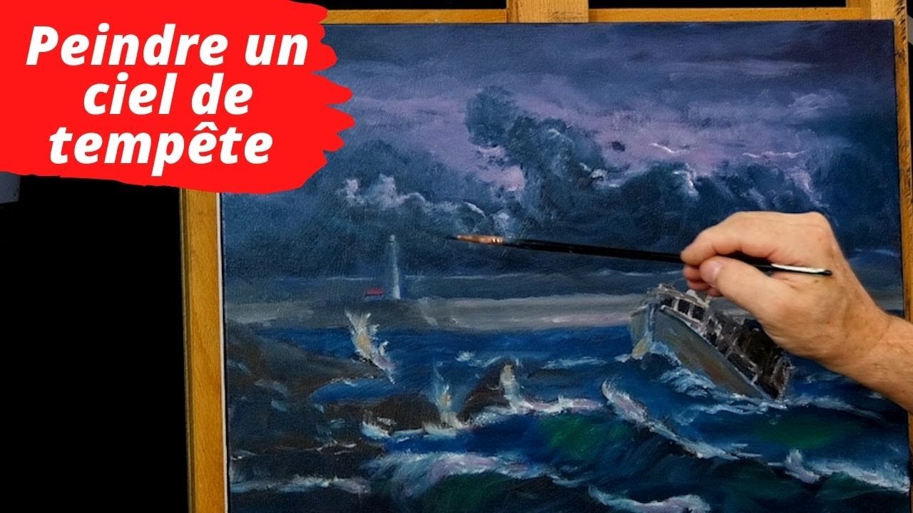 Tuto peinture. Comment peindre un ciel de tempête ? (ep.08)
