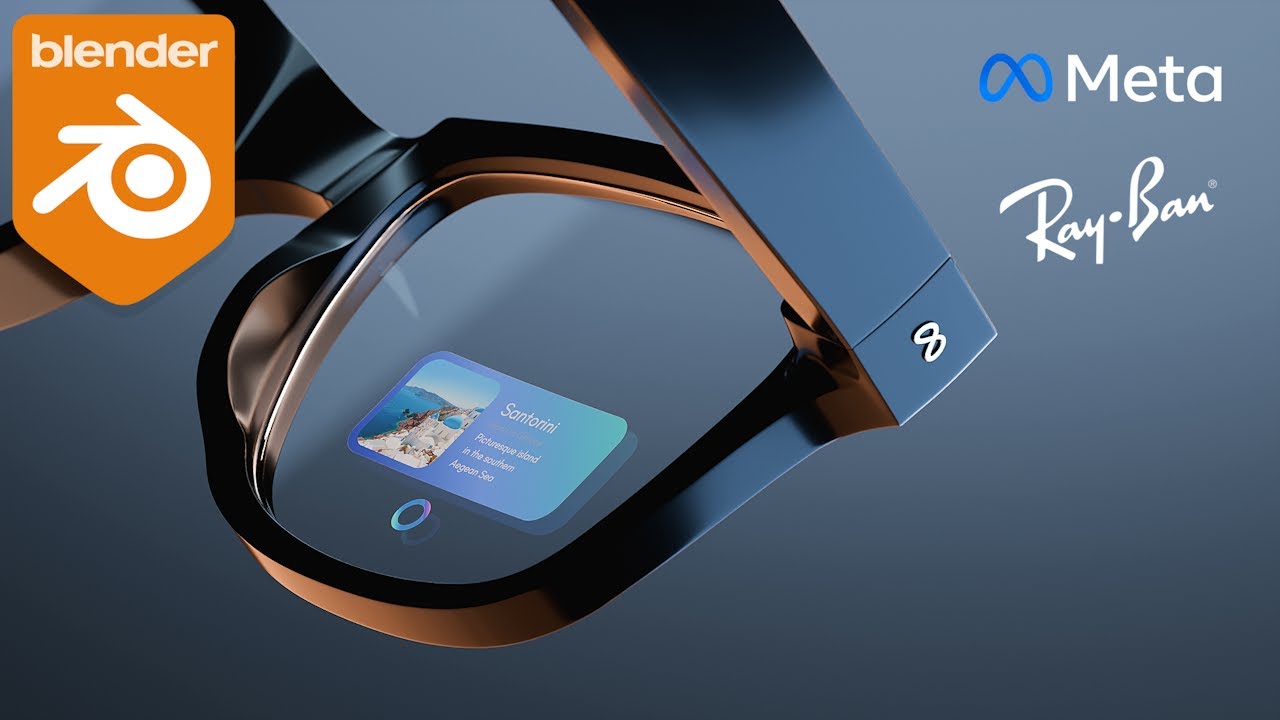Моделирование очков Ray-Ban Meta AI в Blender