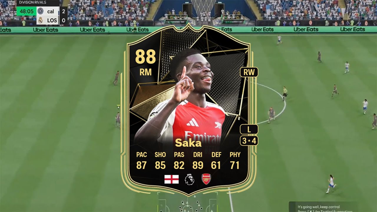 EA FC 25 - I Played 88 TOTW Saka as Striker