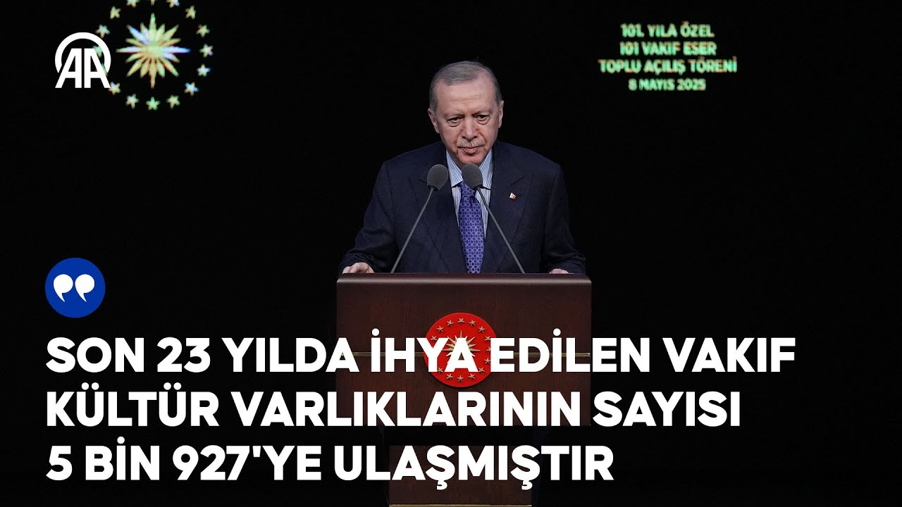 Cumhurbaşkanı Erdoğan, Vakıflar Haftası Toplu Açılış Töreni’nde konuştu