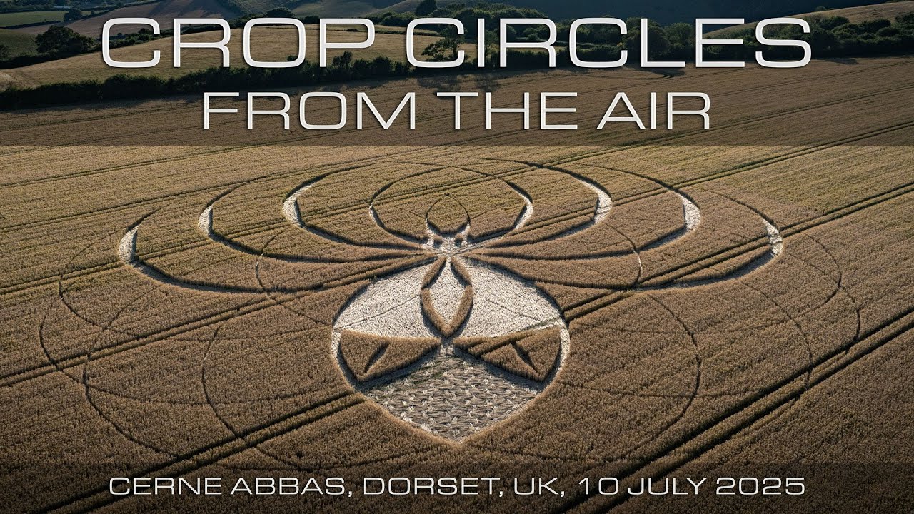 Gigantic Spider Crop Circle | Cerne Abbas, Dorset |  10 July 2025 | Crop Circles From The Air