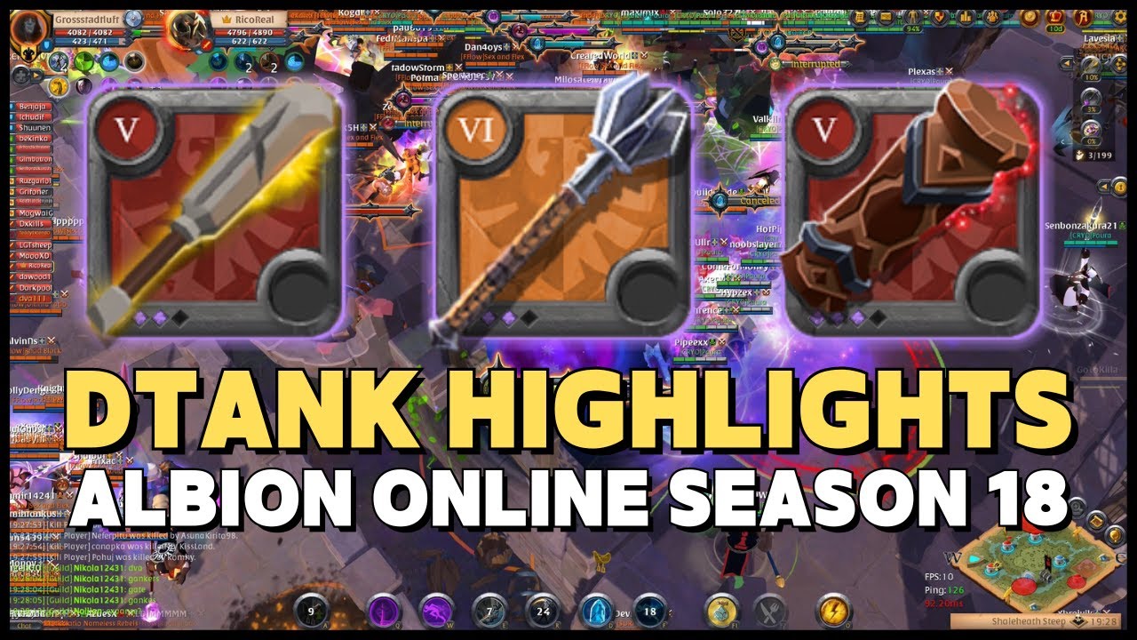 Season 18 Defensive Tank Highlights (Guild: Paura), Albion Online ZvZ (West)