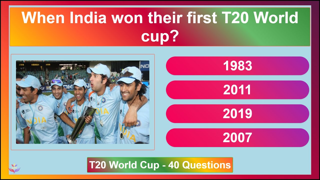 T20 World cup Quiz | 40 Questions