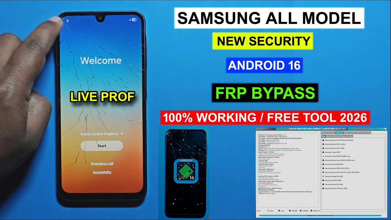 All Samsung FRP Bypass 2026 | Samsung FRP Unlock Tool 2026 | Gmail Lock Remove Samsung Android 16