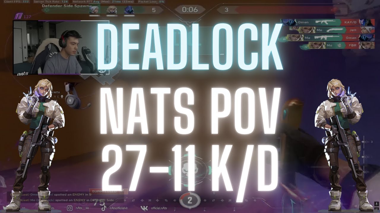 Liquid nAts POV Deadlock on Ascent 27-11 K/D (VALORANT Pro POV)