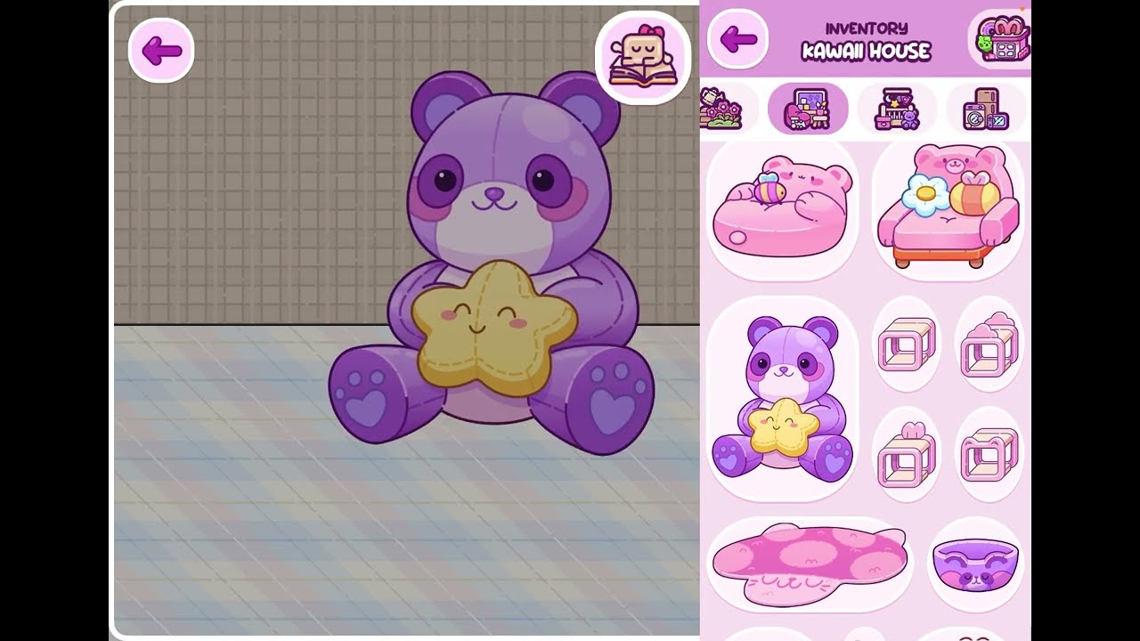 Comprando a Casa Kawaii e pacote Family Luggage