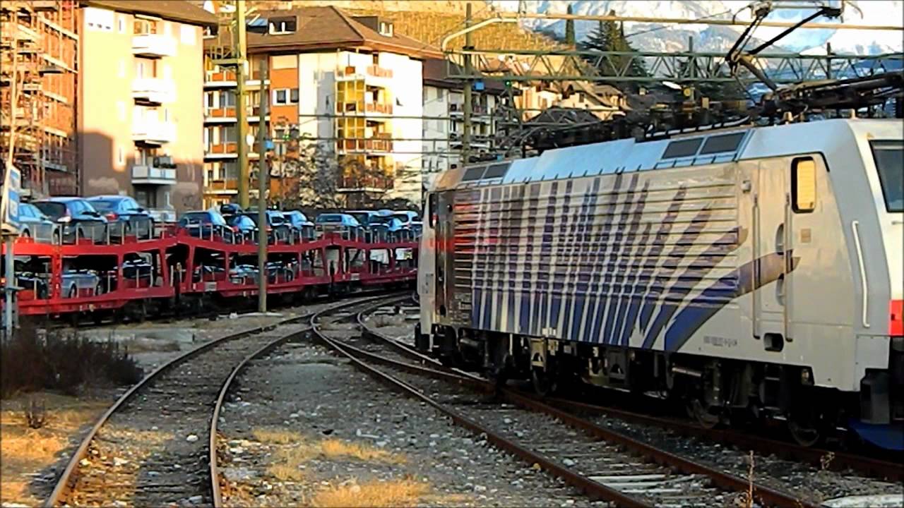 Stazione di Bolzano Bz transiti, fermate e manovre al tramonto