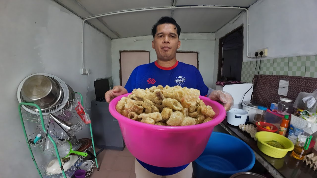 Pembuatan Keropok Babi 30Kg Tanpa Perlu Di Jemur//Tidak Meletup Dan Tidak Melekat//Terus Siap Dijual