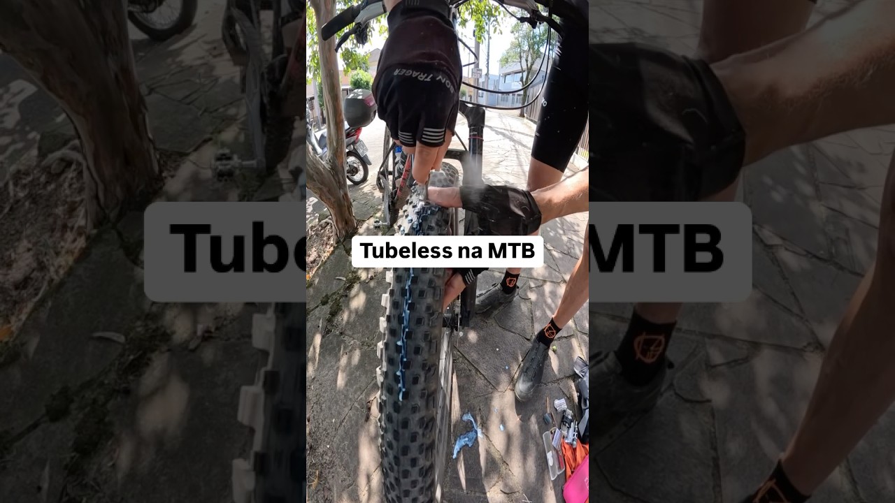 Como consertar o pneu da bicicleta MTB com Tubeless. Super pr&aacute;tico pneu sem c&acirc;mara.