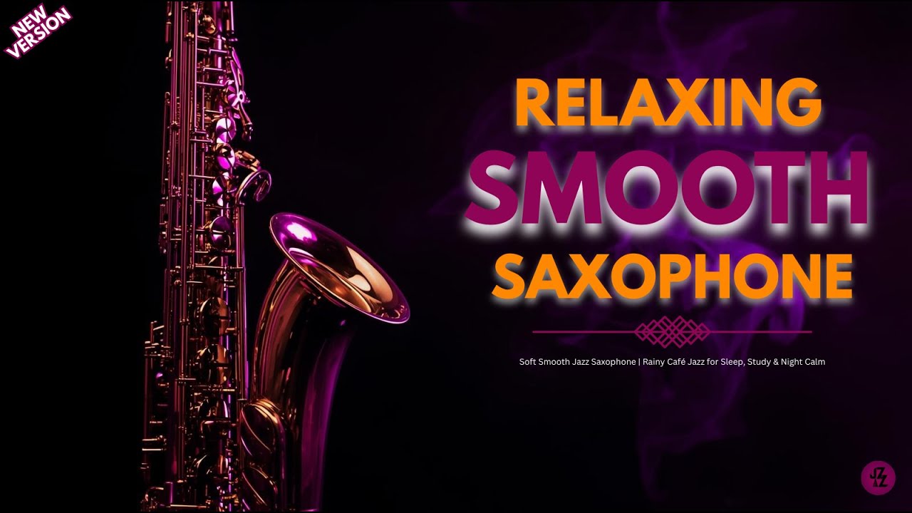 Relaxing Smooth Jazz Saxophone🎷Soft Café Jazz for Sleep, Study & Night Calm✨💜 #sax  #jazz #piano