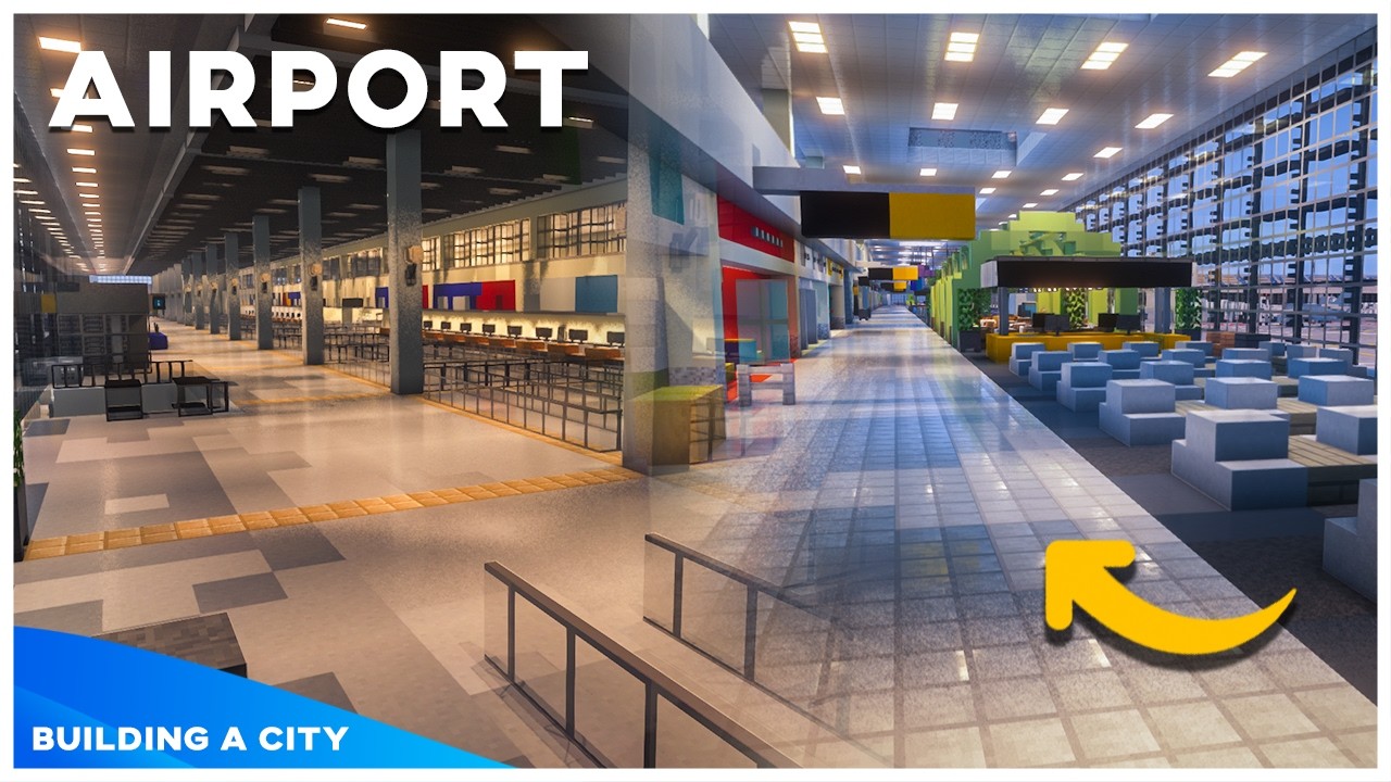 Airport Interior - Building A City #179 [Minecraft Timelapse]