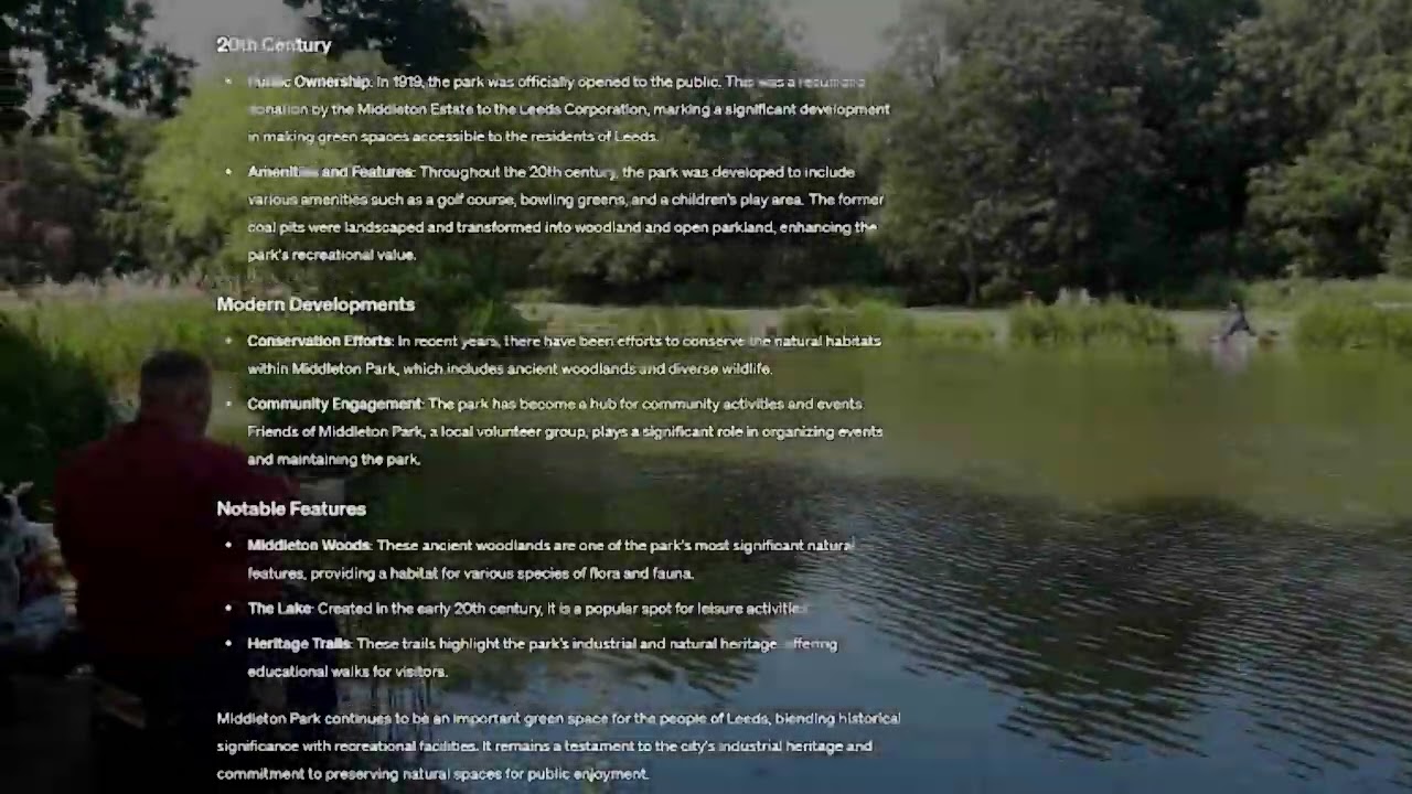 a short film ; a brief history of middleton park leeds10 yorkshire UK