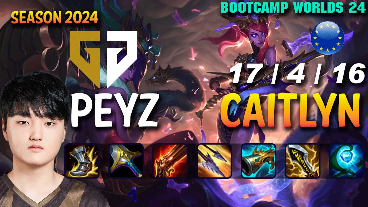 GEN Peyz CAITLYN vs KOG'MAW ADC - Patch 14.19 EUW Ranked WORLDS 2024 Bootcamp | lolrec