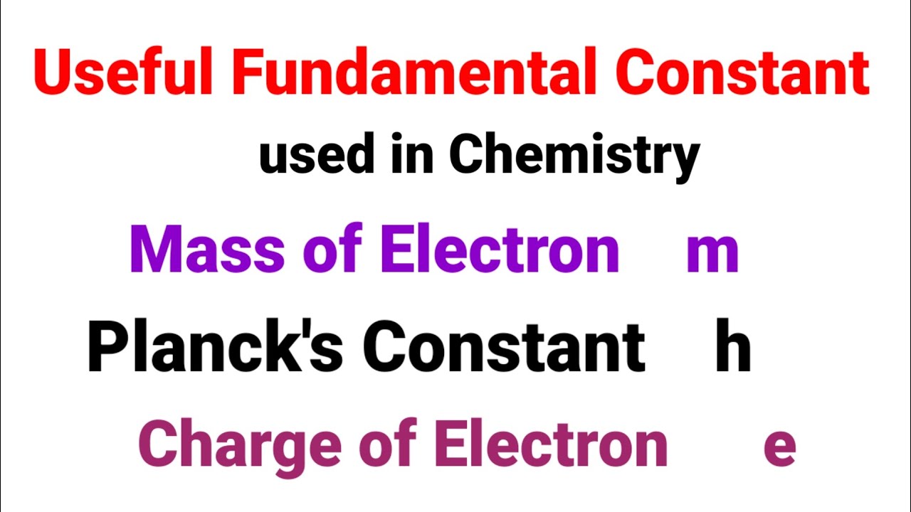 Important Fundamental constant and their values |  All Values of physical constants # chemistry 