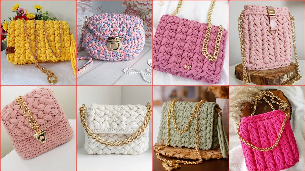 Gorgeously Hottest handmade crochet Handbags/Stylish crochet handbags#knitting#crochet#2024#bag