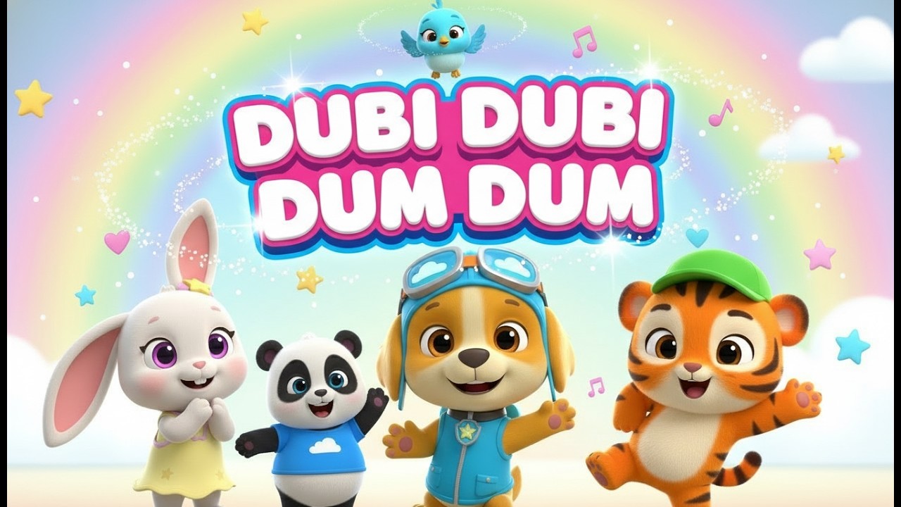 Dubi Dubi Dum Dum 🎶 Fun Kids Nursery Rhymes  Dance Song for Toddlers