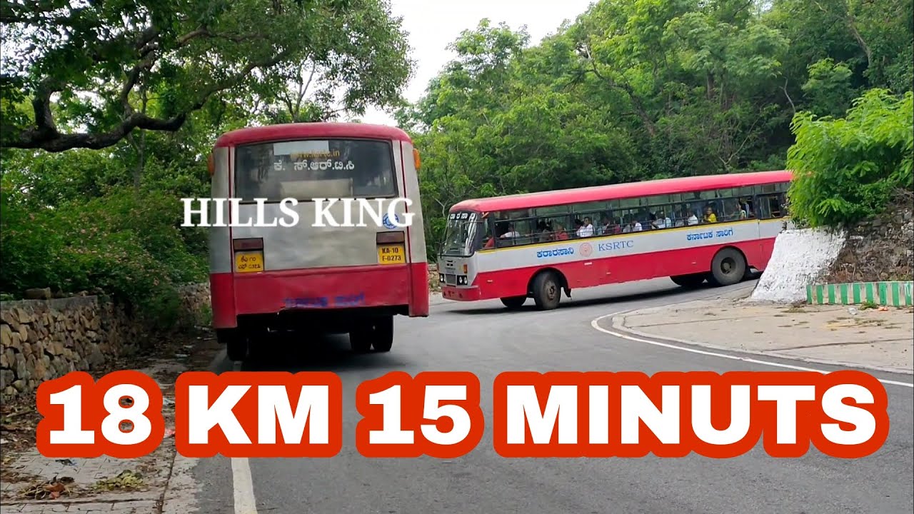 Karnataka KSRTC king | 18 km just 15 minutes | Mm Hills Hairpin bend road Driving | Super Fast |