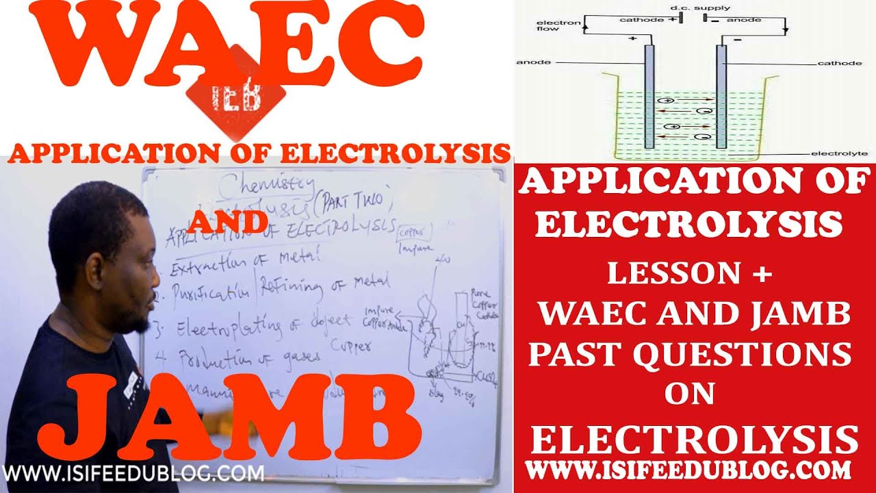 Application of electrolysis | Electroplating of objects | Metal extraction | Waec and Jamb tutorial