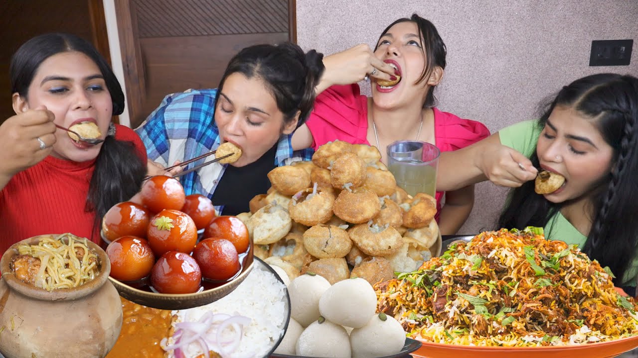 Spoon Vs Fork Vs Chopsticks Vs 3 Fingers Eating Challenge | Golgappa, Chow Mein, Biryani, Rasgulla