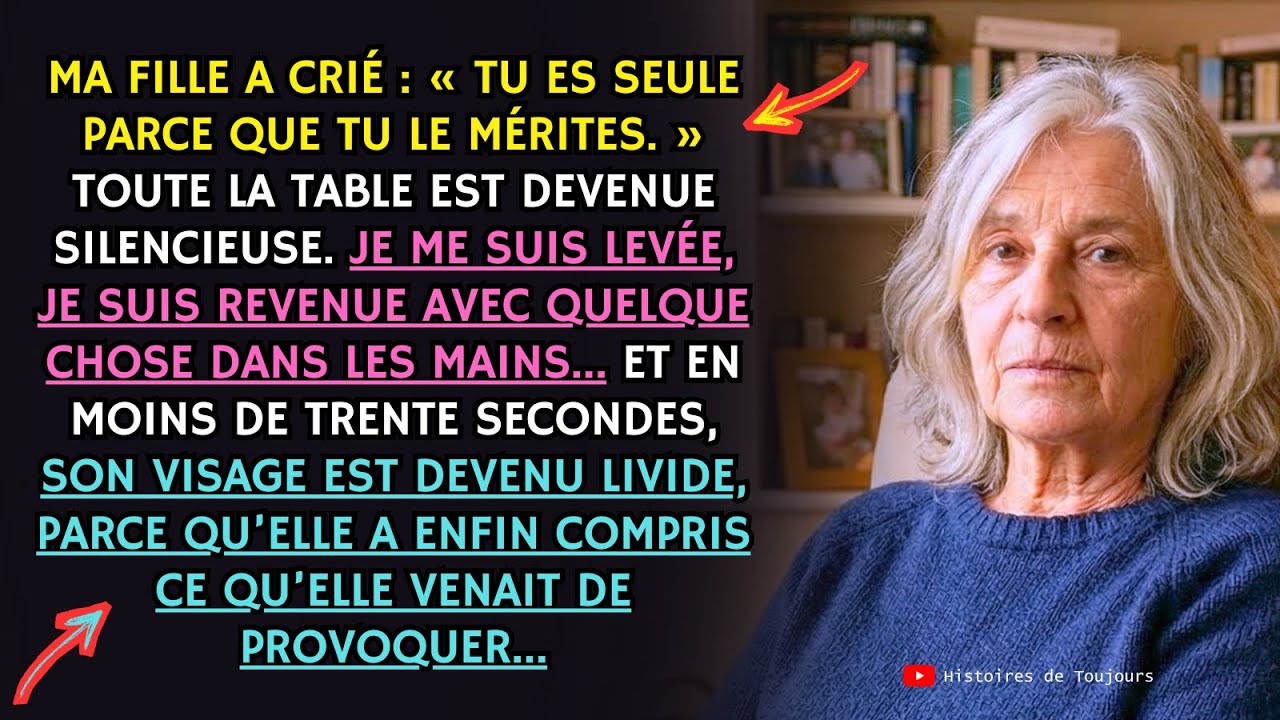 Ma fille a crié : « Tu es seule parce que tu le mérites. » Trente secondes plus tard, elle…