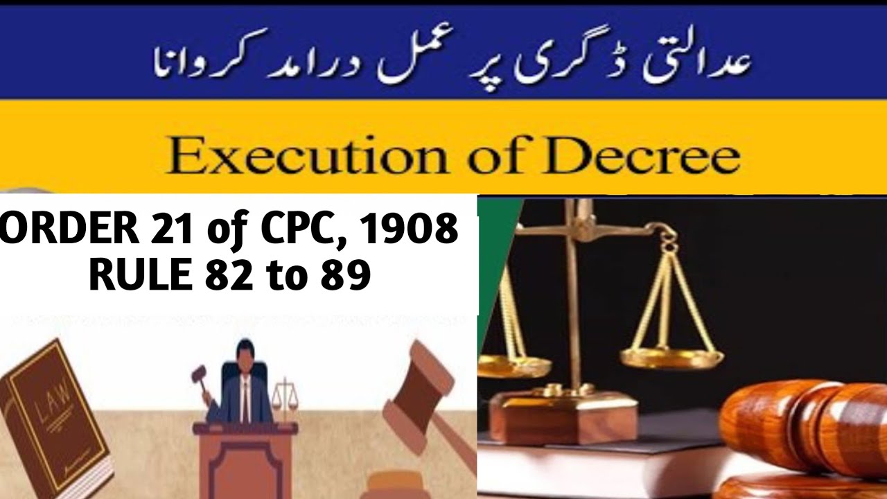 ORDER 21 of CPC, 1908 I EXECUTION OF DECREE & ORDERS I RULE 82 to 89 I SALE OF IMMOVEABLE PROPERTY