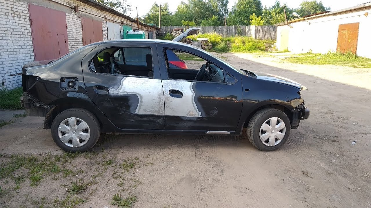 РенО логан окраска и  почему бампера не в цвет