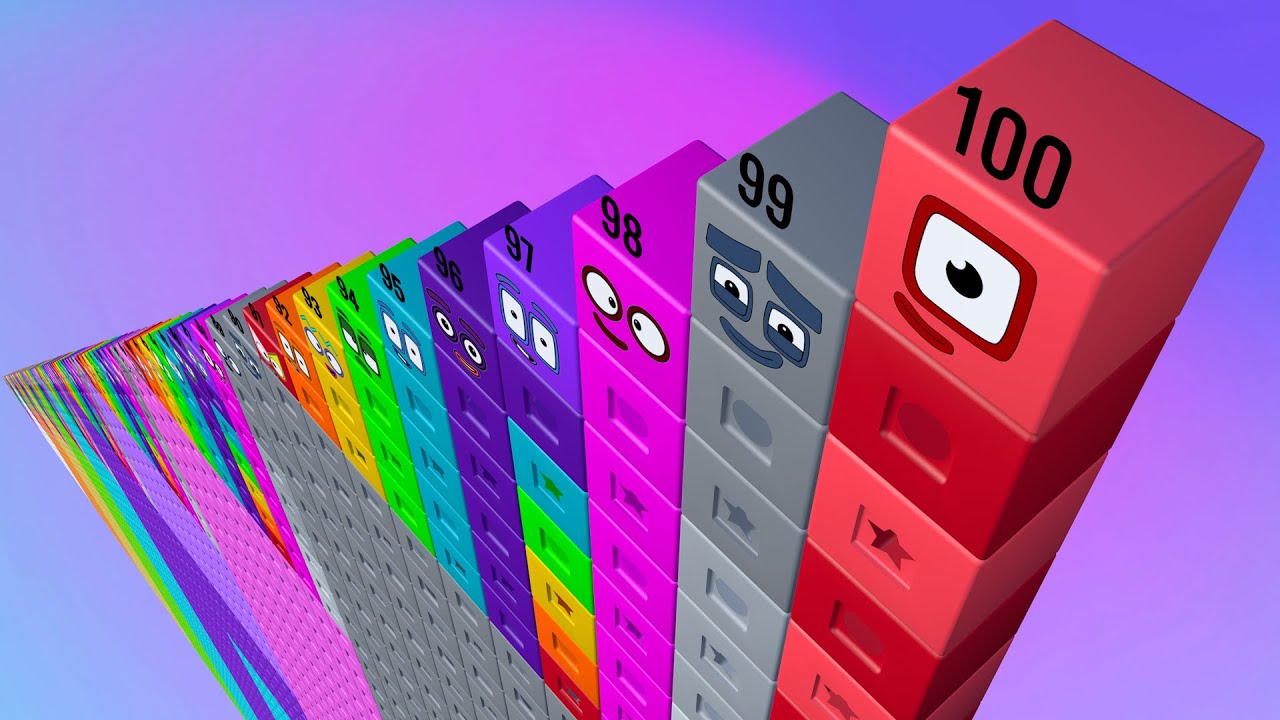 Песня Numberblocks 1 - 100 с Numberblocks Step Squad | Счёт чисел для детей