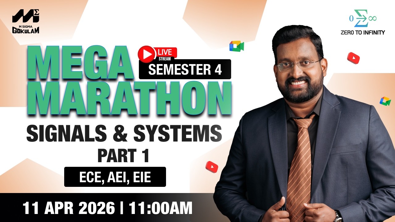 MEGA MARATHON | Signals & Systems | SEM 4 (Part 1) | Exam Prep LIVE | ECE/AEI/EIE | MSG | Manu Sir
