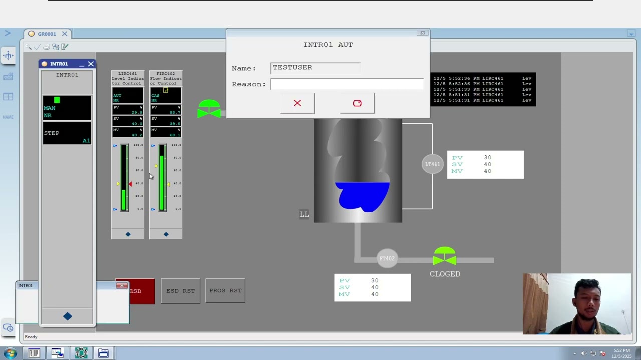 CENTUM VP FLOW LEVEL CASCADE DENGAN INTERLOCK