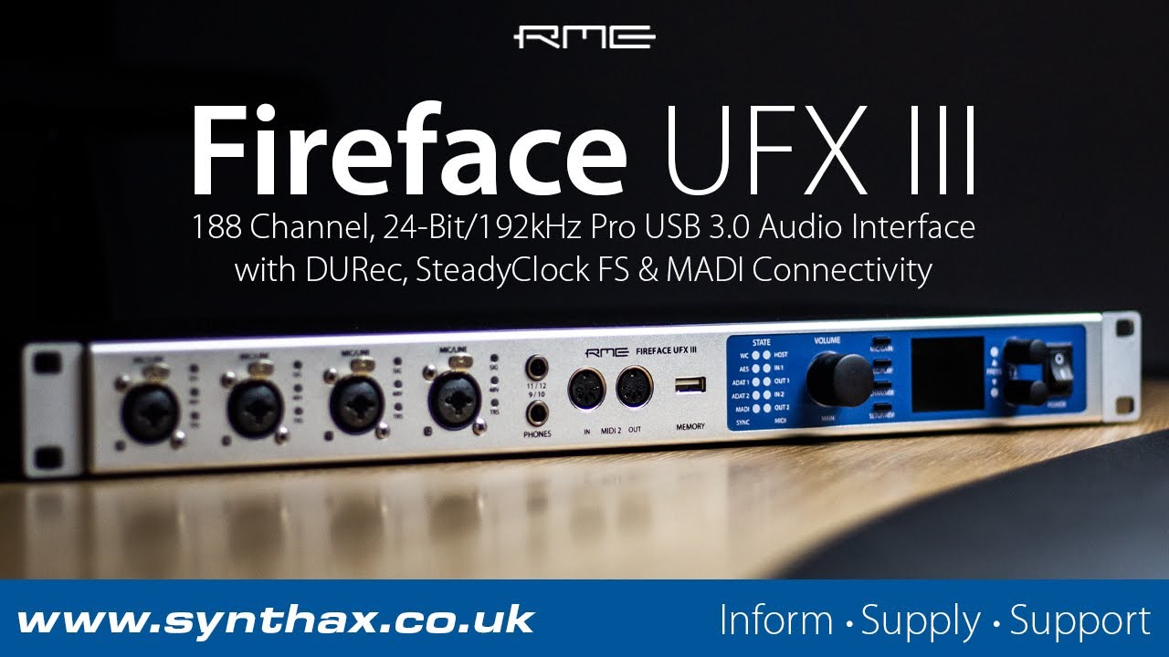 Обзор RME Fireface UFX III: 188-канальный аудиоинтерфейс USB 3.0 с MADI, DURec и SteadyClock FS