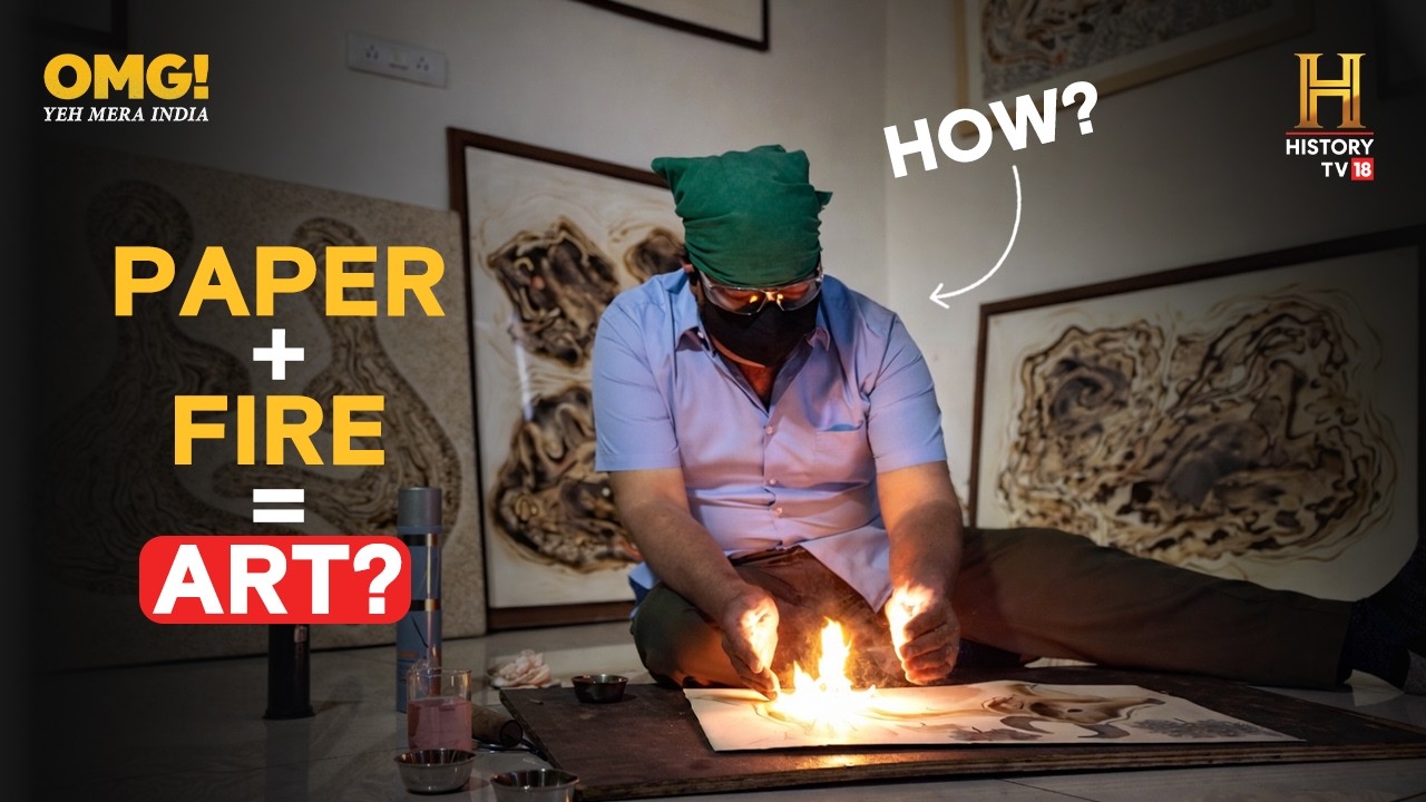 He sets paper on fire to make art? Unbelievable! #OMGIndia S07E03 Story 2