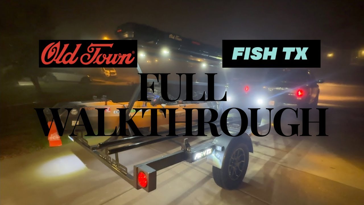 Обзор прицепа для каяков FTK от Fish Texas Kayaks и автопилота Old Town.
