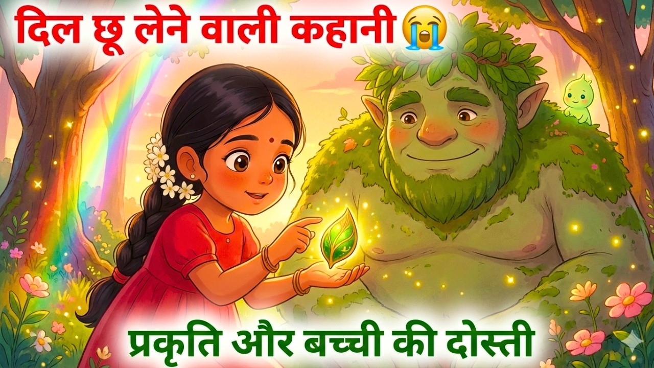 छोटी लड़की और जंगल की देवी की सच्ची दोस्ती 😭 | दिल छू लेने वाली जादुई कहानी | Hindi Stories | Kahani
