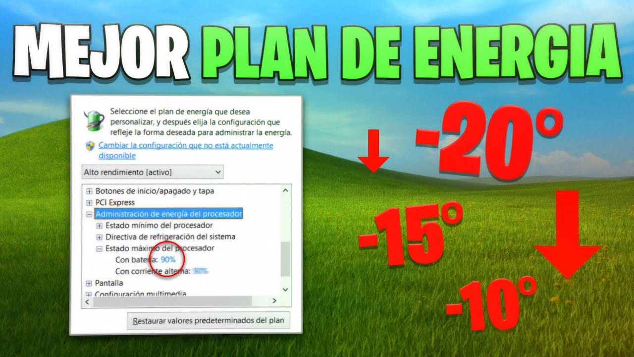 El mejor plan de energia para bajar las temperaturas de tu PC