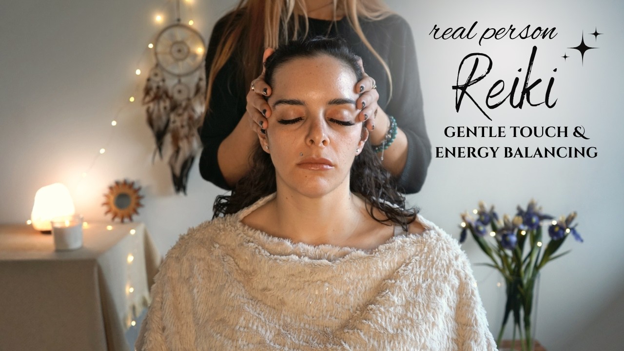 Reiki ASMR ~ Real Person Gentle Touch& Energy Balancing |Almost Touching, Energy Healing(Whispering)