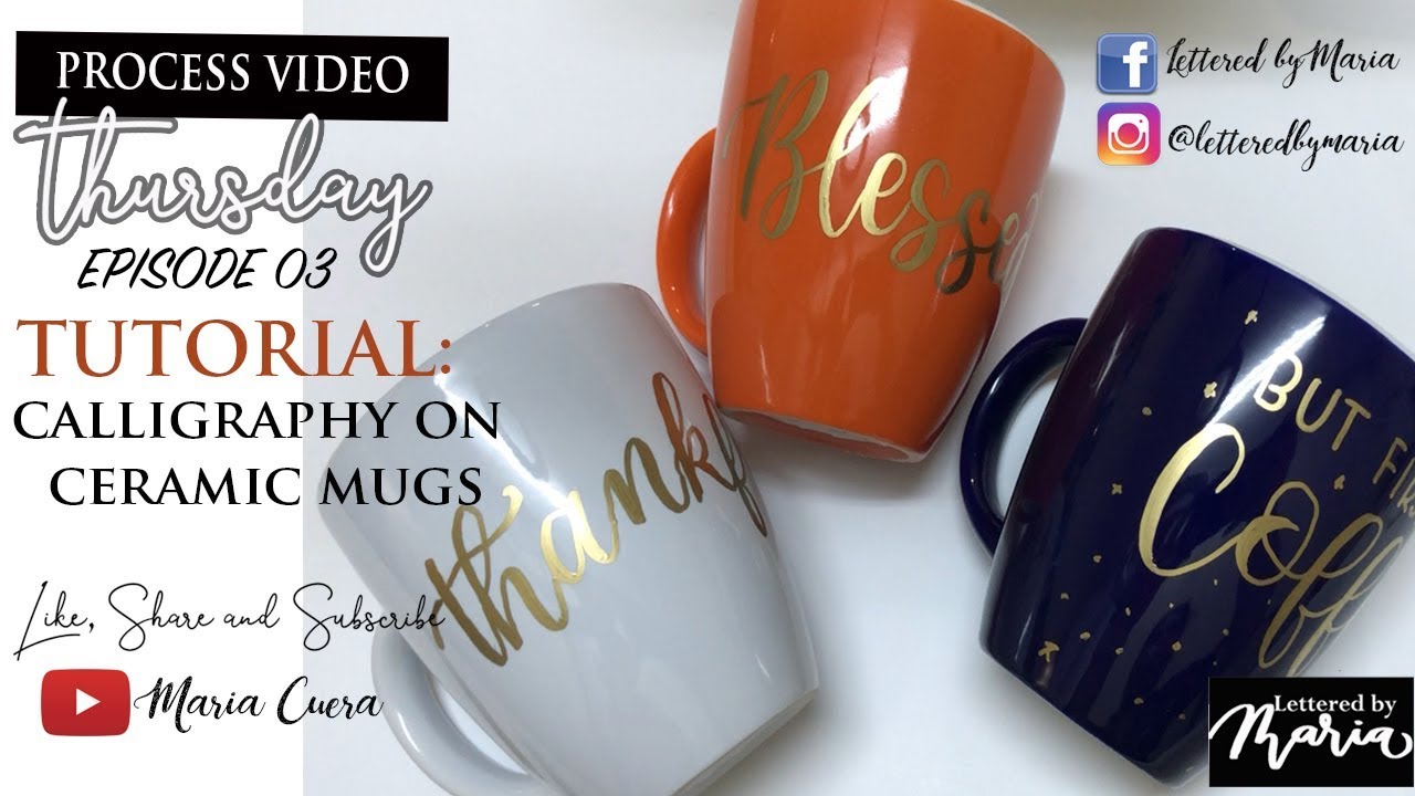 How to do Calligraphy on Ceramic Coffee Mugs