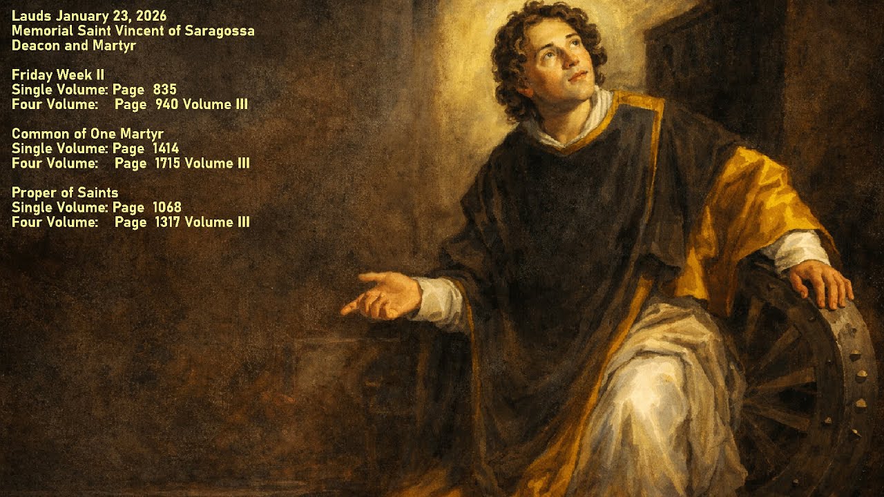 Lauds January 24, 2026 Memorial Saint Francis De Sales Bishop and Doctor