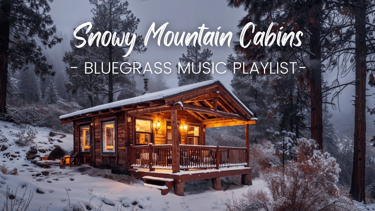 Snowy Mountain Cabins | Relaxing Bluegrass Music