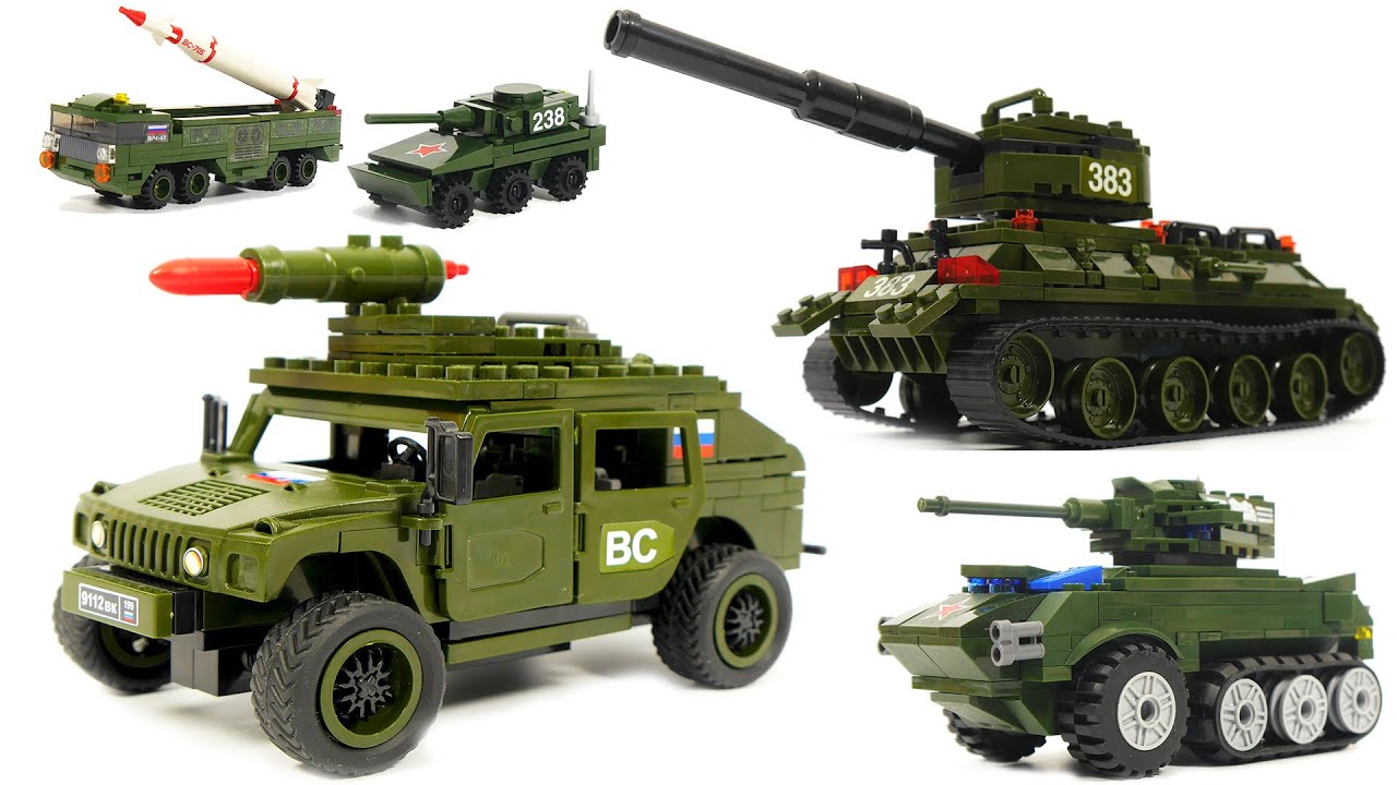 How to Build Epic Lego Military Jeep, Tanks, and Rocket Launcher!