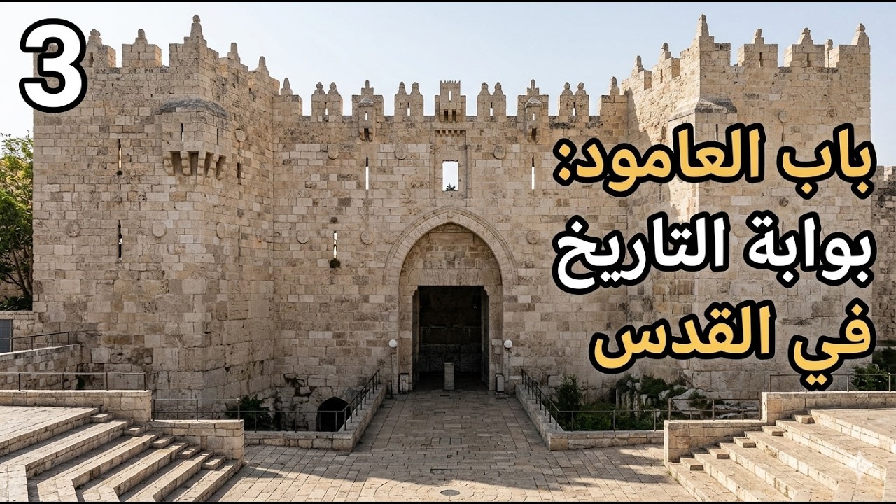باب العامود على السور الشمالي لبلدة القديمة في القدس